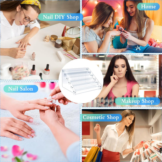 Organizador Acrílico de Esmaltes de Uñas – Soporte de 6 Niveles para Hasta 70 Botellas o Labiales