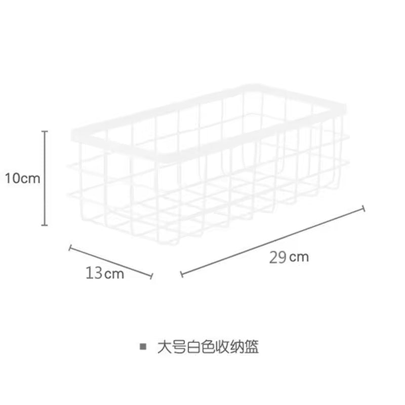Cesta de Almacenamiento de Hierro Forjado – Organizador Decorativo para Cocina, Baño o Escritorio