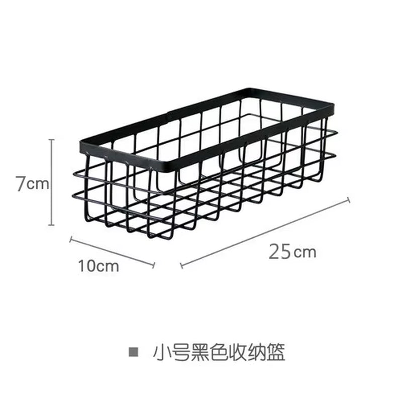 Cesta de Almacenamiento de Hierro Forjado – Organizador Decorativo para Cocina, Baño o Escritorio