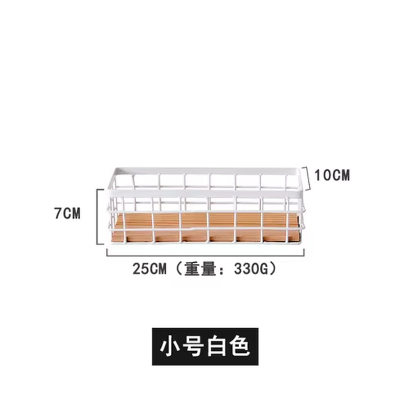 Cesta de Almacenamiento de Hierro Forjado – Organizador Decorativo para Cocina, Baño o Escritorio